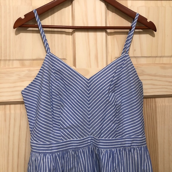 LOFT Dresses & Skirts - Light blue and white striped maxi dress